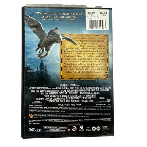 Harry Potter And The Prisoner Of Azkaban Full Screen DVD 2004 PG Warner Bros - Picture 2 of 7
